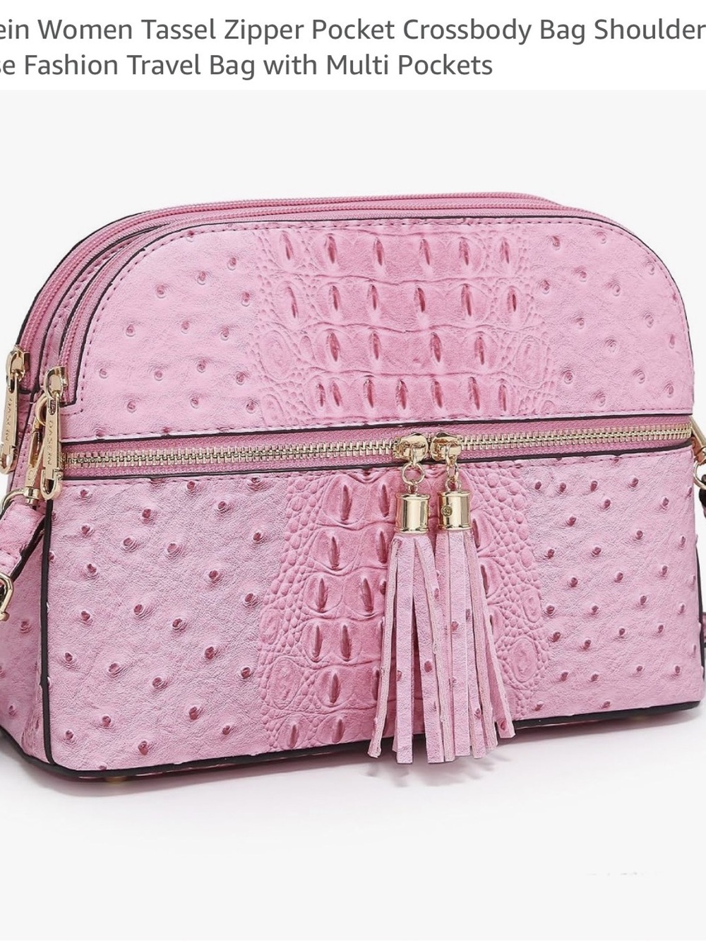 Women’s Pink Tassel Crossbody Bag